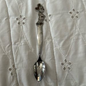 Vintage Metal Micky Mouse Baby Spoon